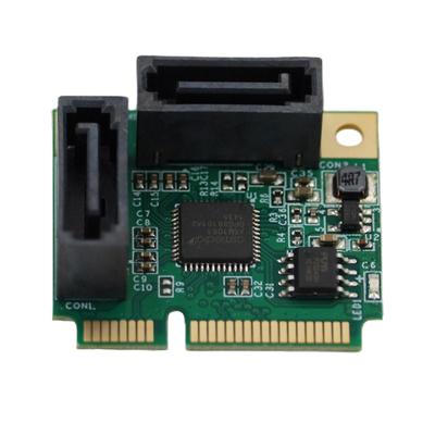 Mini PCI-Express auf 2 Ports SATA 3.0 Erweiterungsadapterkarte Mini PCIe auf Dual SATA Add-On-Karte