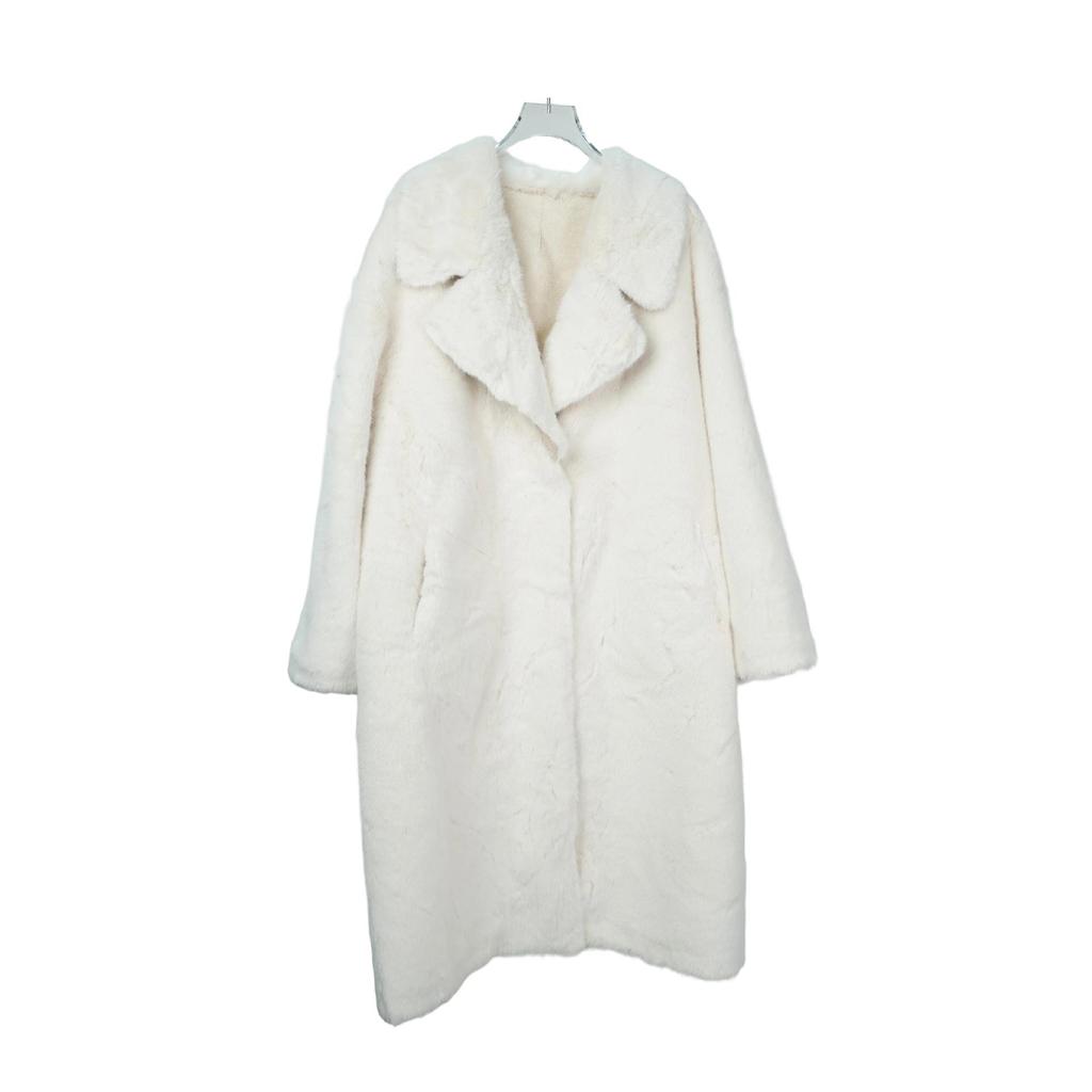 Women's Long Winter Eco-Friendly Mink Velvet Faux Fur Coat