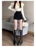 Women's High-Waist Slimming Black Shorts for Spring/Summer 2024 - Petite Fit