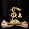 Golden Dragon Alloy Incense Burner with Auspicious Clouds - No-Stick, Long-Lasting Agarwood & Sandalwood Aroma Purifier