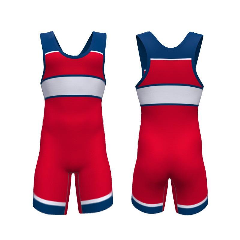 Canottiera da Lotta Libera con Stampa a Trasferimento Termico Uomo Donna Spandex Lycra Tuta Atletica a Compressione