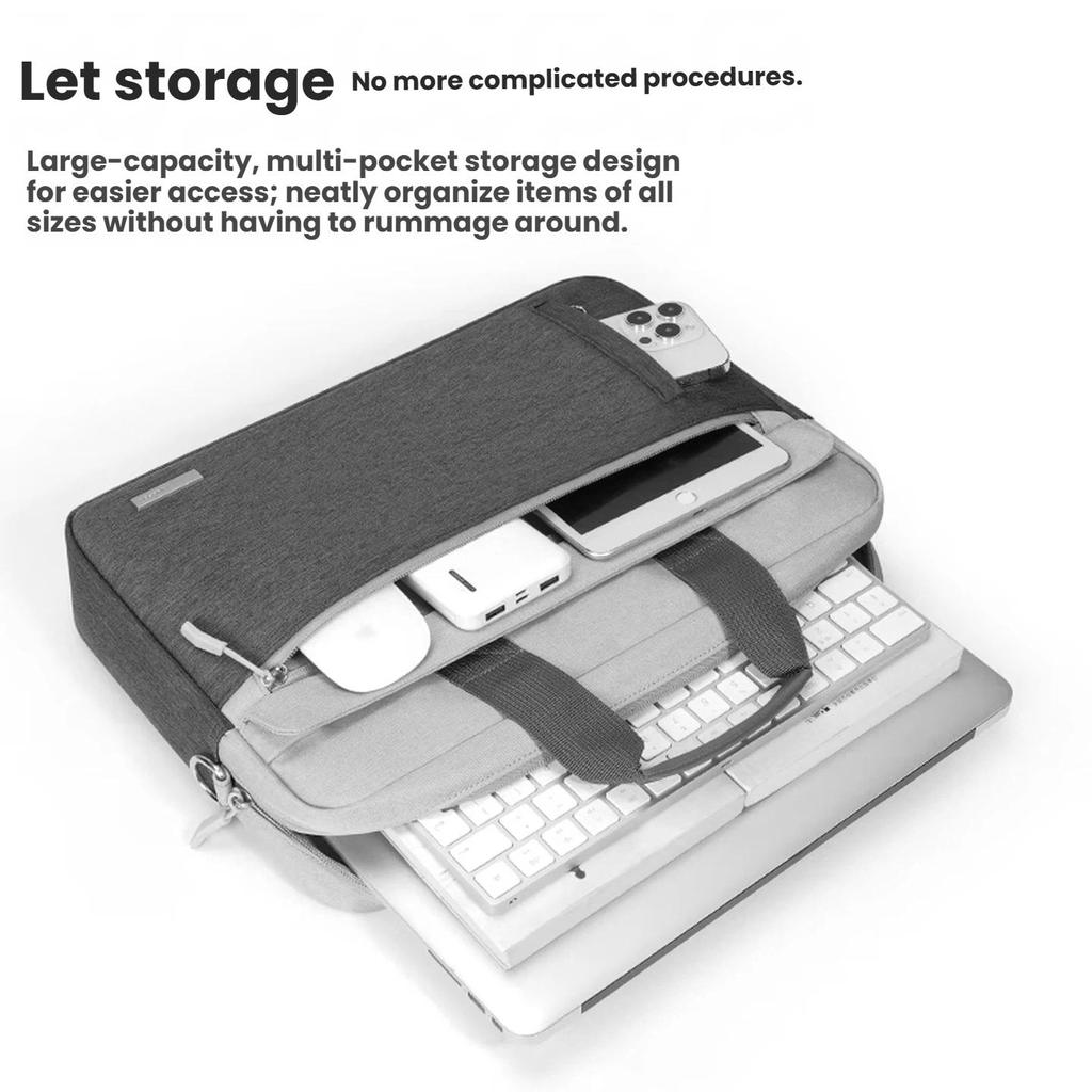 Large Capacity Laptop Bag, Compatible with Lenovo, Huawei, Apple 13-14.5-inch, Briefcase , Commuter Bag