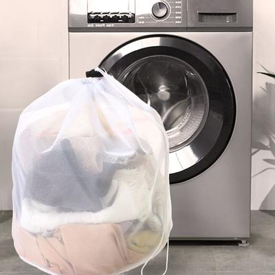 Sac de Rangement Durable à Cordon de Serrage, 4 Tailles, Maille Fine, Sac de Lavage pour Linge