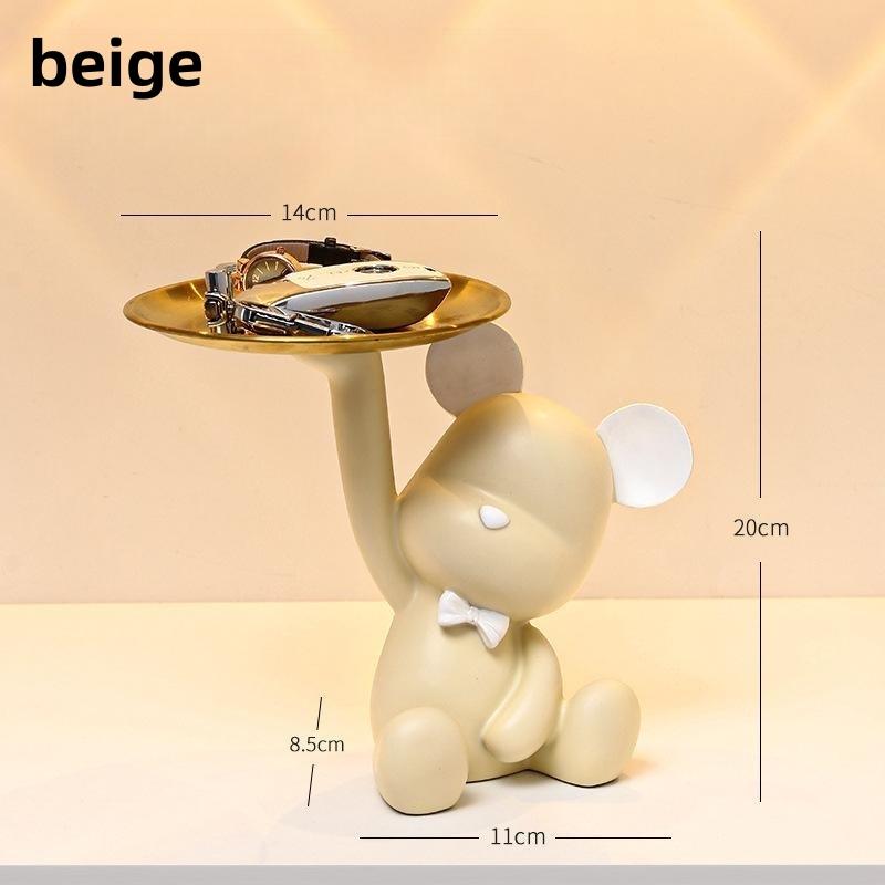 

Хранение ключей у входа, Декорации с яростным медведем, Поддоны, Домашние аксессуары, Изделия ручной работы, Оптовая продажа ТВ-тумб, Настольные украшения LS бежевый