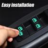 18Pc Car Window Lifter Luminous Switch Button Stickers Door Window Lift Night Safety Switch Decoration Fluorescent Decals
