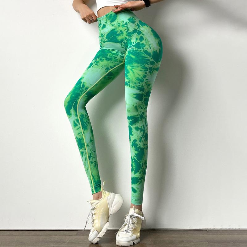 Buy Tie Dye Yoga Leggings Nessaj High 