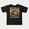 Boys Girls Soft Cotton Graphic Tees First Of All I'M A Delight Angry Opossum Breathable Daily School Wear Kids T-Shirts