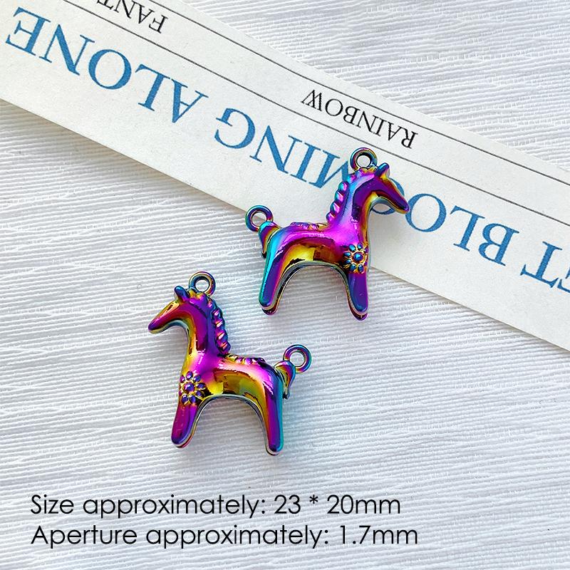 1Pcs Cute Simple Horse Animal Pendant Charms For Handmade Jewelry Making Necklace Earrings Bracelet Diy Accessories Supplies