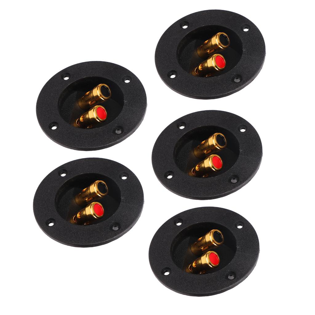 5Pcs 2 Way Stereo Speaker Box Terminal Cup Double Binding Posts for Car RV Yacht Audio