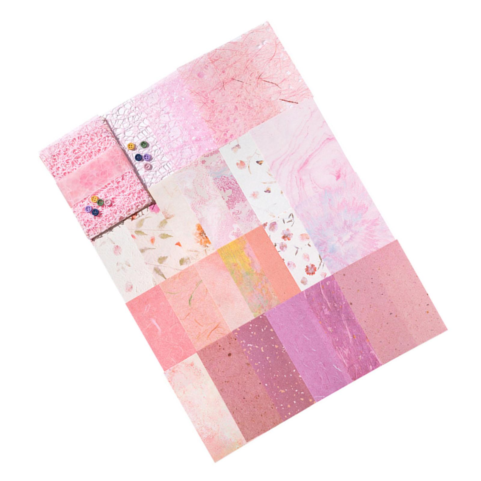 

26 листов текстурированной скрапбукинговой бумаги с 5 пуговицами Эстетичная декоративная бумага для скрапбукинга, журнала, фотоальбома 1