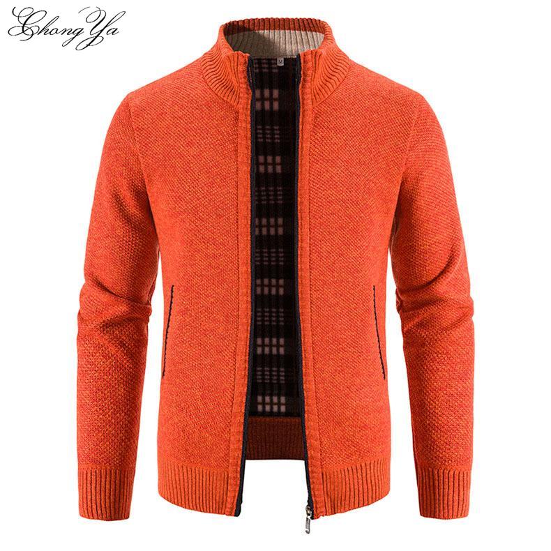 Men's Cardigan Jacket Zipper Knit Shirt Shirt Men's Tops