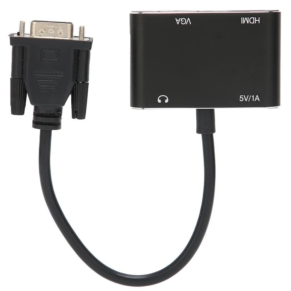 VGA Male to High Definition Multimedia Interface Female VGA Female Adapter with Audio Cable