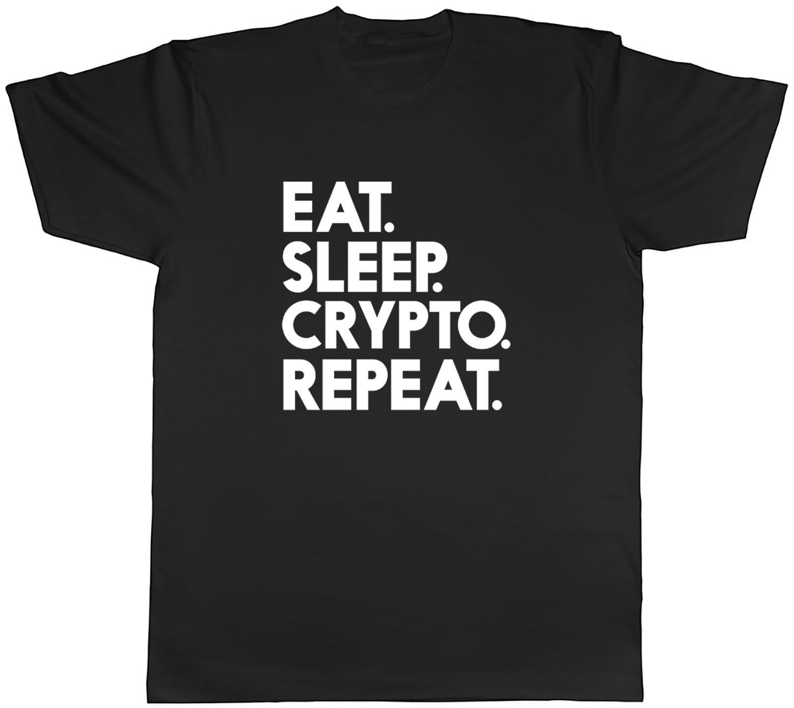 Eat Sleep Crypto Repeat Mens Unisex T-Shirt Tee S