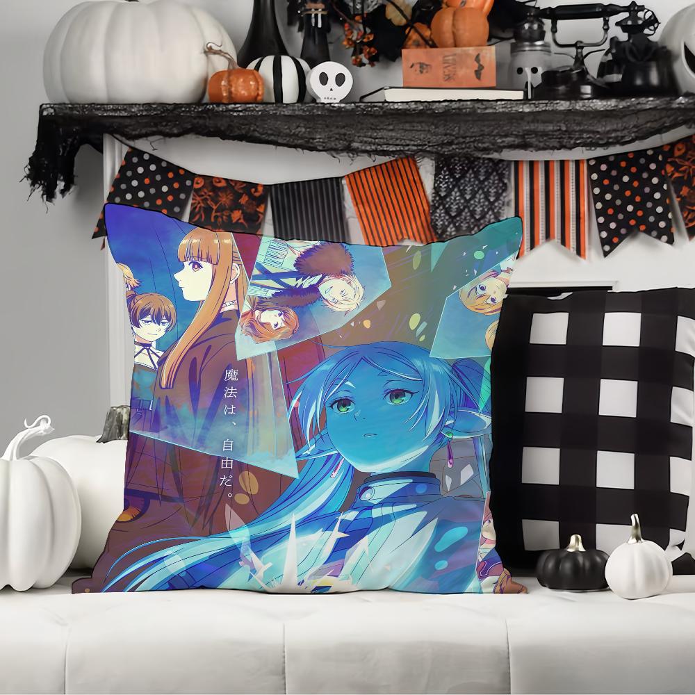 A-Adventure cartoon F-Frieren  Pillow Case Office Cushions Suitable For Sofa Car Bedroom Decorative Cushion Cover