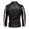 Jaqueta de couro de pelúcia masculina Jaqueta de couro de motor da moda masculina Outwear Masculino Moda de inverno Casual Biker PU Jaqueta Casaco Homem Slim Jaqueta bomber de couro