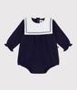 Petit Bateau Long Sleeve Jumpsuit A0DZJ Blue 6 Months 67cm