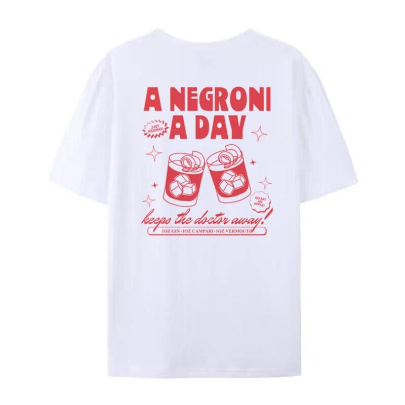 Women Oversized Negroni TShirts Summer Aesthetic Harajuku Streetwear Tops Retro Funny Cocktail T Shirt Unisex Fashion Clothes