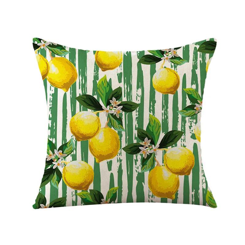 45x45cm Bee Sunflower Pillowcase Spring Cotton Linen Home Living Room Sofa Decoration Cushion Cover