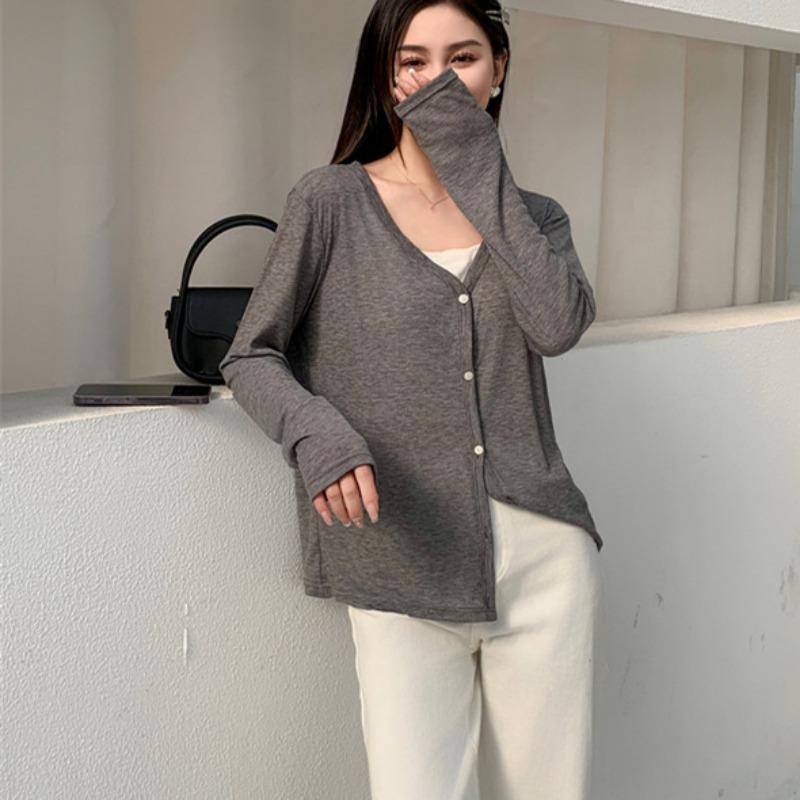 Knitted Cardigan for Women In Spring and Summer Latest Long-sleeved Sunscreen Clothes Tiansi Cool Comfortable Knitted Sweater Quick-drying Top