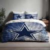 Copripiumino Fatto a Mano Dallas Cowboys Set Lenzuola Tre Pezzi Nome Personalizzato Biancheria da Letto per Compleanno Coperta Trapuntata Regalo di Natale Halloween Ritorno a Scuola.