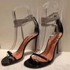 Fashion Summer Female Party Dress Pumps Shoes Fashion Brand Women Goldiator Sandals Shoes Sexy Ankle Strap Rhinestone High Heels Sandals