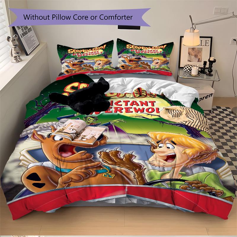 Scoobydoo Werewolf Mystery Print 3Pcs Bedding Setduvet Cover With 2 Bedropillowcase Home Birthday Gift