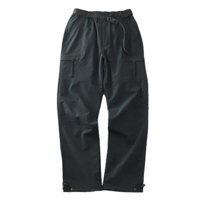 Yousheng Men Thick Cargo Pants Fleece Lined Casual Trousers Multi Pocket Straight Leg Autumn Winter Pants for Daily Outings Street Wear