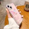 Beautiful girl pink English butterfly is suitable for Apple 15plus mobile phone case iphone17 transparent soft case 16 women's models