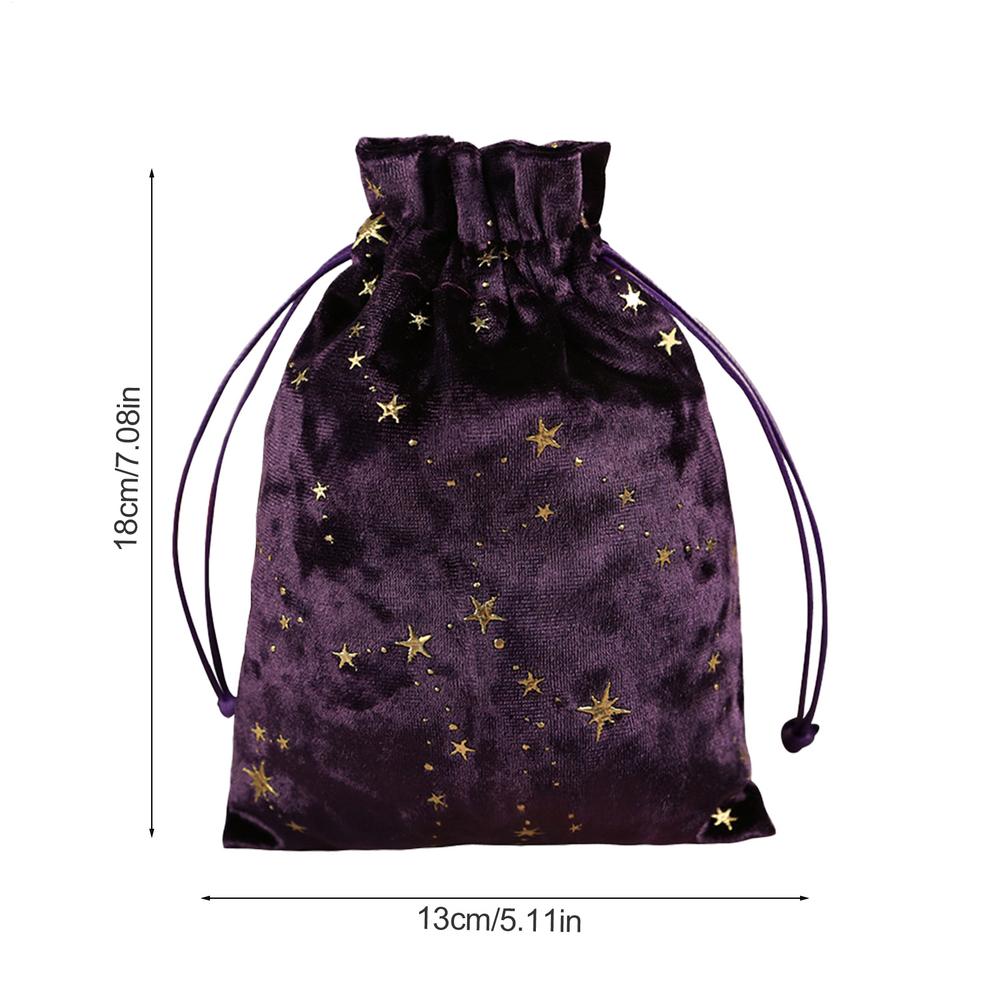 

1PC Velvet Drawstring Bag Thick And Reusable Dices Bag Jewelry Bag Pouch For Tarot Rune Bag Playing Cards Coin Jewelry Bags фіолетовий