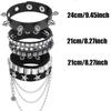 Cross-Border Motorcycle Punk Leather Rivet Bracelet: Chain, Street Dance Style