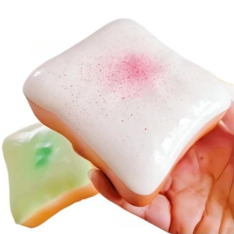 Realistyczny Maślany Tost Squishy Miękka Zabawka Fidget Powolne Odbicie Ściskanie Ręką Ulga w Stresie Sensoryczny Prezent na Codzienny Relaks