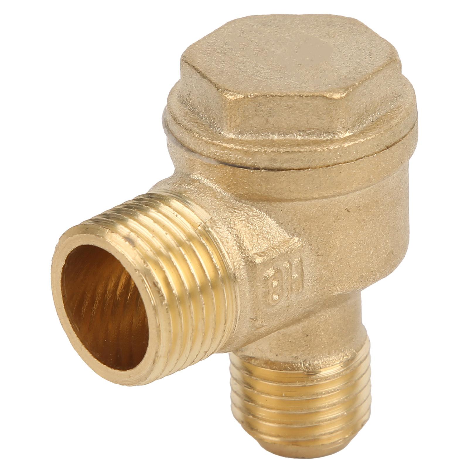 

2Way Check Valve Brass Male Thread OilFree Machine Air Compressor Accessories 38 x 14