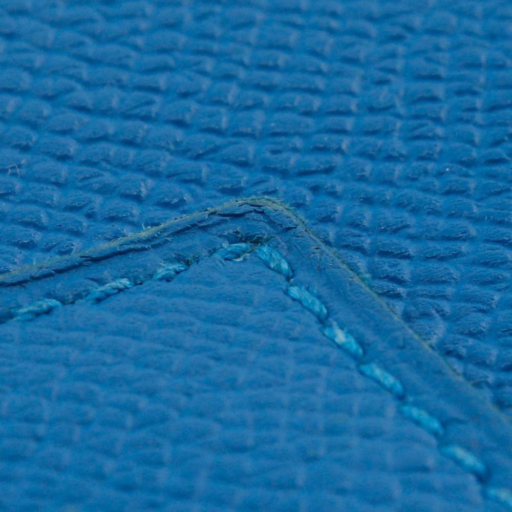 Hermes Too Doo 37 Clutch bag Blue Zanzibar Blue / grauer Filz/Epsom Unisex Gebraucht