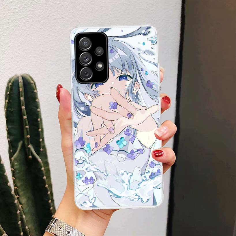 Cute Anime Girl INS For Samsung Galaxy A51 A50 A71 A70 Phone Case A40 A41 A30 A31 A20E A21S A10 A11 A01 5G A6 A8 + A7 A9 Plus