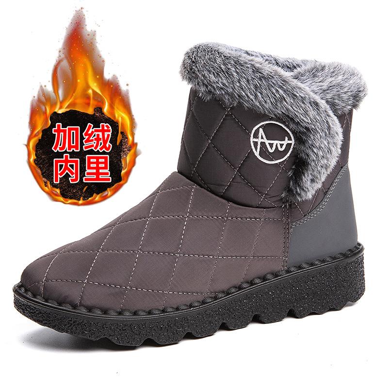 

2025 Autumn And Winter Snow Boots Outdoor High-Top Women s Cotton Shoes Warm And Non-Slip Casual Lace-Up Fashionable 45