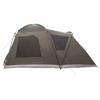 Cabin Tent with Roof Brown and Gray 8 Person Polyester and Steel