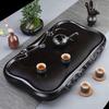 Ebony Solid Wood Tea Tray with Drainage