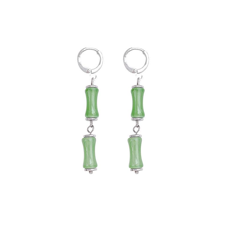 Elegante Bambus Quasten Ohrringe: Moderner chinesischer Stil für Frauen