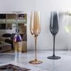 European Electroplated Colorful Champagne Glasses Crystal Highball Wine Cups for Home Hotel Use