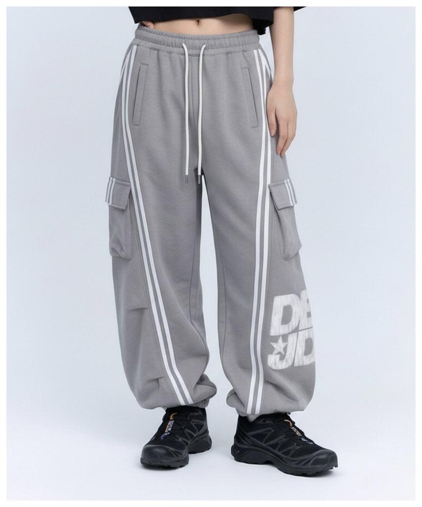 DOUBLE JD 2-Stripe Balloon Jogger Pants