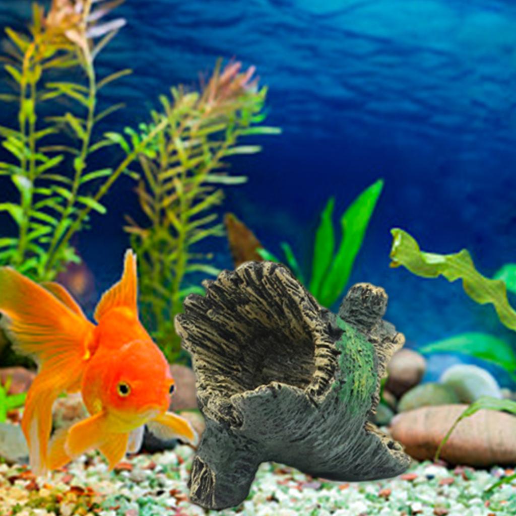 Aquarium Decorations Realistic Trunk Landscaping Resin Deadwood for Potted Plant Shrimp Fish Hideouts Shelter Cave House