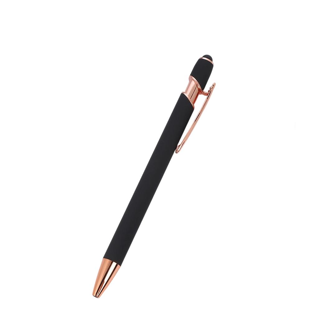 Bolígrafos de Metal de Lujo, Diseño Elegante Azul, Escritura Suave, 2 Bolígrafos con 10 Recambios, Compatible con Pantalla - Diseño de Propósito