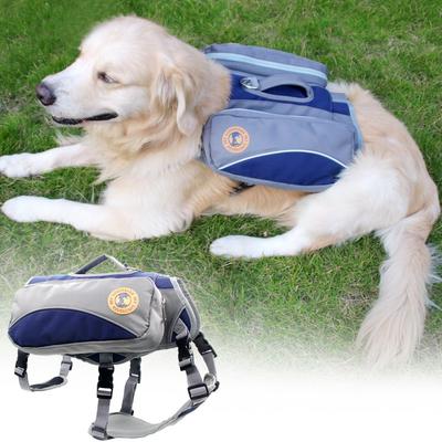 Detachable Dog Backpack Harness – Large-Breed Travel Saddle Bag For Golden Retriever Samoyed Hiking Walking Supplies