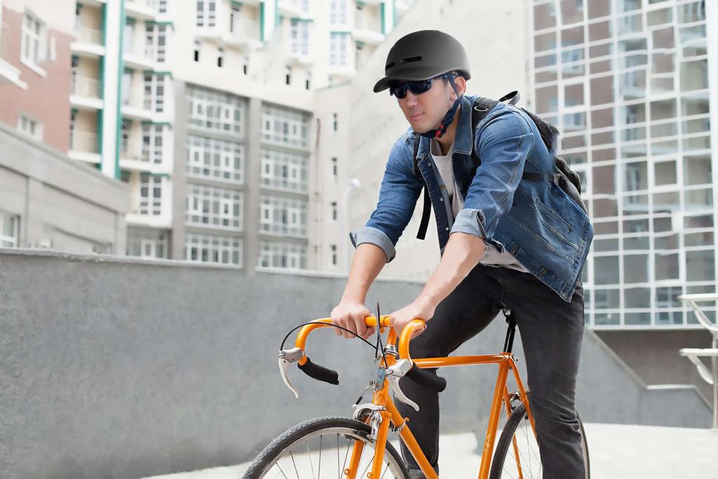 TRADE ONE Bicycle Size Suitable for Elementary Schoolers To SG Mark Matte 60187 Helmet, Adjustable, Adults, Certified, Unisex, Lightweight, Black,