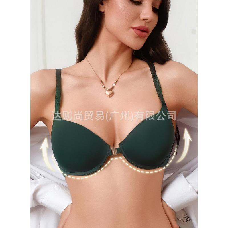 Women Sexy Lace Front Buckle Push Up Minimizer Comfy Beauty Back Bra