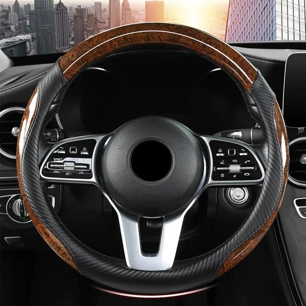 

Четыре сезона универсальный чехол на руль автомобиля персиковое дерево нескользящие чехлы 38 см автомобильный чехол на руль автомобильные аксессуары коричневый