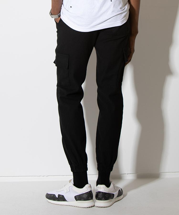 Seuteulaikeu Relaxed Cargo Jogger Pants (Black)