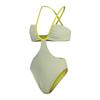 Womens/Ladies Gingham Cut Out One Piece Swimsuit