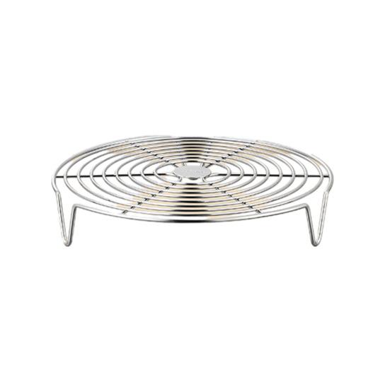Stainless Steel Round Steamer Rack Dishwasher Safe Multifunction Baking Steaming Roasting Cooking Rack Kitchen Gadget