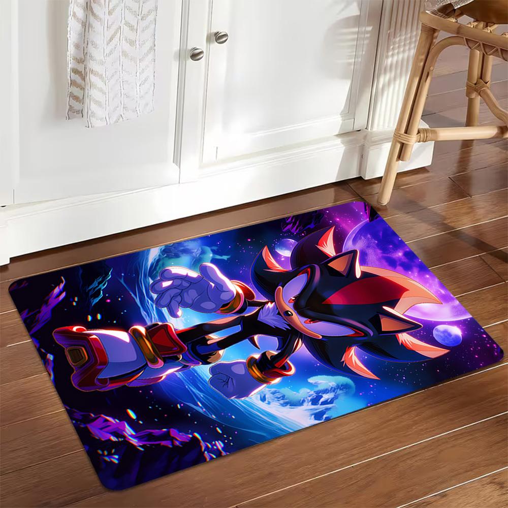 Shadow The Hedgehog Art Print Decoration,Carpet,Living Room,Bedroom, Non-slip,Square rug